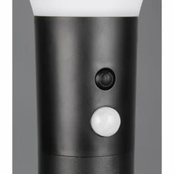 Luminaires Reality Gorda Lampadaire d'extérieur LED Noir, 1 lumière, Détecteur de mouvement