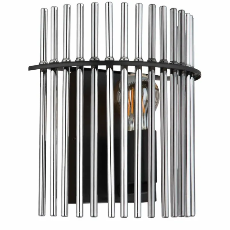 Suspension Verre Fumé-Luminaires Globo Lighting Gorley Applique murale Noir, 1 lumière