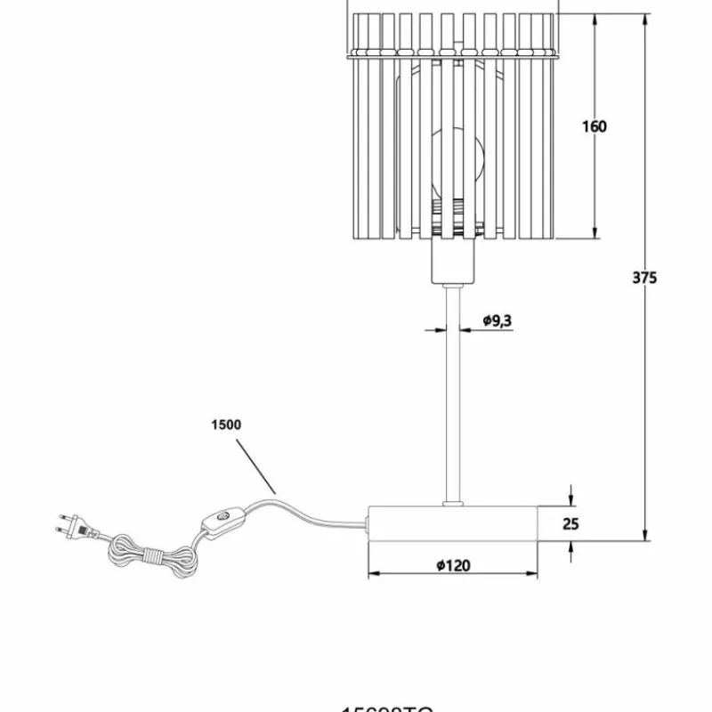 Luminaires Globo Lighting Gorley Lampe à poser Noir, 1 lumière