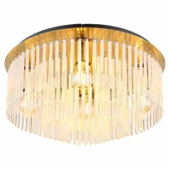 Lampes Dorées-Luminaires Globo Lighting Gorley Plafonnier Or, 5 lumières