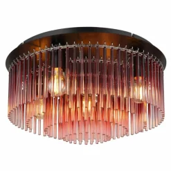 Luminaires Globo Lighting Gorley Plafonnier Chrome, Noir, 5 lumières