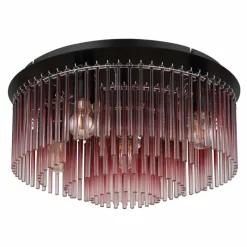 Luminaires Globo Lighting Gorley Plafonnier Chrome, Noir, 5 lumières