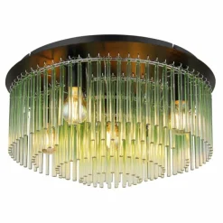 Luminaires Globo Lighting Gorley Plafonnier Chrome, Noir, 5 lumières