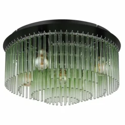 Luminaires Globo Lighting Gorley Plafonnier Chrome, Noir, 5 lumières