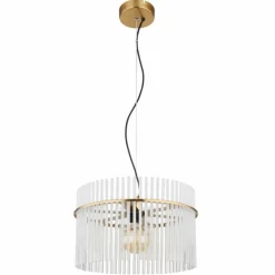 Lampes Dorées-Luminaires Globo Lighting Gorley Suspension Or, 1 lumière