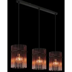 Luminaires Globo Lighting Gorley Suspension Noir, 3 lumières