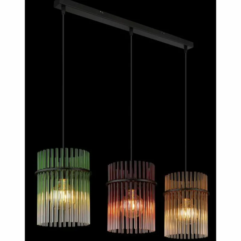 Luminaires Globo Lighting Gorley Suspension Noir, 3 lumières