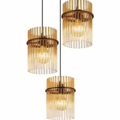 Luminaires Globo Lighting Gorley Suspension Noir, 3 lumières