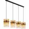 Luminaires Globo Lighting Gorley Suspension Noir, 4 lumières