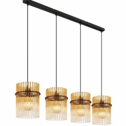Luminaires Globo Lighting Gorley Suspension Noir, 4 lumières
