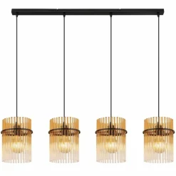 Luminaires Globo Lighting Gorley Suspension Noir, 4 lumières