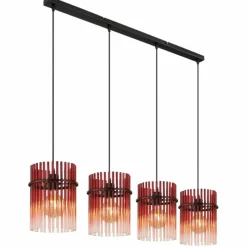 Luminaires Globo Lighting Gorley Suspension Noir, 4 lumières