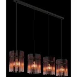 Luminaires Globo Lighting Gorley Suspension Noir, 4 lumières