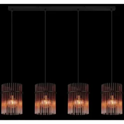 Luminaires Globo Lighting Gorley Suspension Noir, 4 lumières