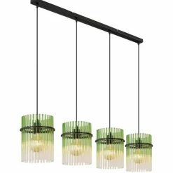 Luminaires Globo Lighting Gorley Suspension Noir, 4 lumières