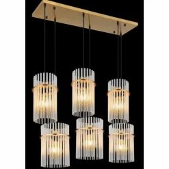 Luminaires Globo Lighting Gorley Suspension Or, 6 lumières