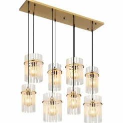 Luminaires Globo Lighting Gorley Suspension Or, 8 lumières