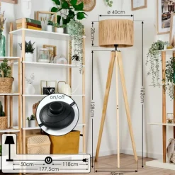 Luminaires Scandinaves-hofstein Granja Lampadaire Écru, 1 lumière