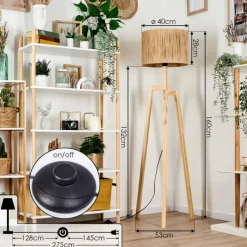 Luminaires Scandinaves-hofstein Granja Lampadaire Écru, 1 lumière