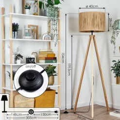 Luminaires Scandinaves-hofstein Granja Lampadaire Écru, 1 lumière