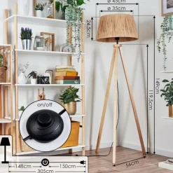 Luminaires Scandinaves-hofstein Granja Lampadaire Écru, 1 lumière