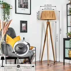 Luminaires Scandinaves-hofstein Granja Lampadaire Écru, 1 lumière