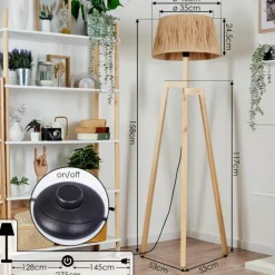 Luminaires Scandinaves-hofstein Granja Lampadaire Écru, 1 lumière