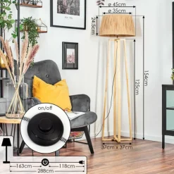 Luminaires Scandinaves-hofstein Granja Lampadaire Écru, 1 lumière