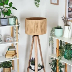 Luminaires Scandinaves-hofstein Granja Lampadaire Écru, Noir, 1 lumière