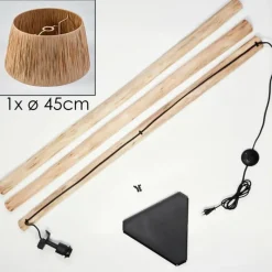 Luminaires Scandinaves-hofstein Granja Lampadaire Écru, Noir, 1 lumière