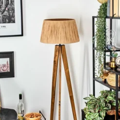 Luminaires Scandinaves-hofstein Granja Lampadaire Écru, Noir, 1 lumière