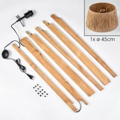 Luminaires Scandinaves-hofstein Granja Lampadaire Écru, Noir, 1 lumière