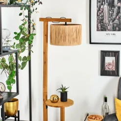 Luminaires Scandinaves-hofstein Granja Lampadaire Écru, Noir, 1 lumière