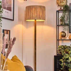 Luminaires Scandinaves-hofstein Granja Lampadaire Écru, Noir, 1 lumière