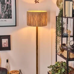 Luminaires Scandinaves-hofstein Granja Lampadaire Écru, Noir, 1 lumière