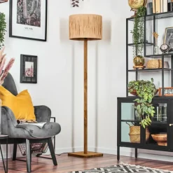 Luminaires Scandinaves-hofstein Granja Lampadaire Écru, Noir, 1 lumière