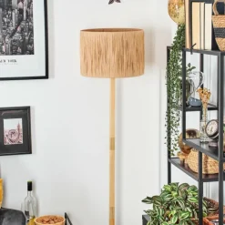 Luminaires Scandinaves-hofstein Granja Lampadaire Écru, Noir, 1 lumière