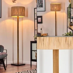 Luminaires Scandinaves-hofstein Granja Lampadaire Écru, Noir, 1 lumière