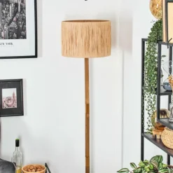 Luminaires Scandinaves-hofstein Granja Lampadaire Écru, Noir, 1 lumière