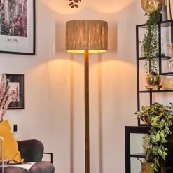 Luminaires Scandinaves-hofstein Granja Lampadaire Écru, Noir, 1 lumière