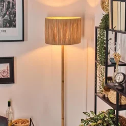 Luminaires Scandinaves-hofstein Granja Lampadaire Écru, Noir, 1 lumière