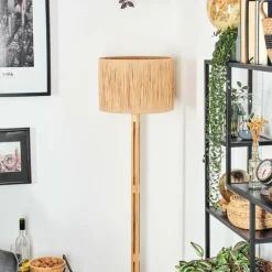 Luminaires Scandinaves-hofstein Granja Lampadaire Écru, Noir, 1 lumière