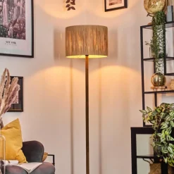 Luminaires Scandinaves-hofstein Granja Lampadaire Écru, Noir, 1 lumière