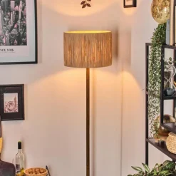 Luminaires Scandinaves-hofstein Granja Lampadaire Écru, Noir, 1 lumière