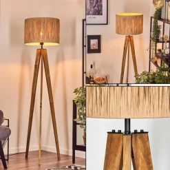 hofstein Granja Lampadaire, Liseuse Écru, Noir, 1 lumière