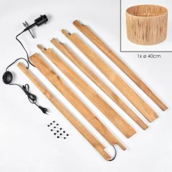 hofstein Granja Lampadaire, Liseuse Écru, Noir, 1 lumière