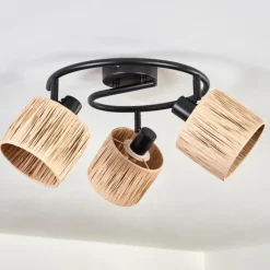 Luminaires Scandinaves-hofstein Granja Plafonnier Noir, 3 lumières