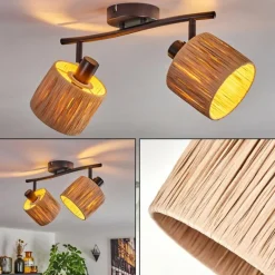 hofstein Granja Plafonnier Noir, 2 lumières