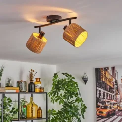 hofstein Granja Plafonnier Noir, 2 lumières