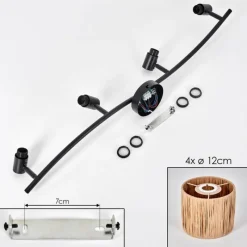 Luminaires Scandinaves-hofstein Granja Plafonnier Noir, 4 lumières